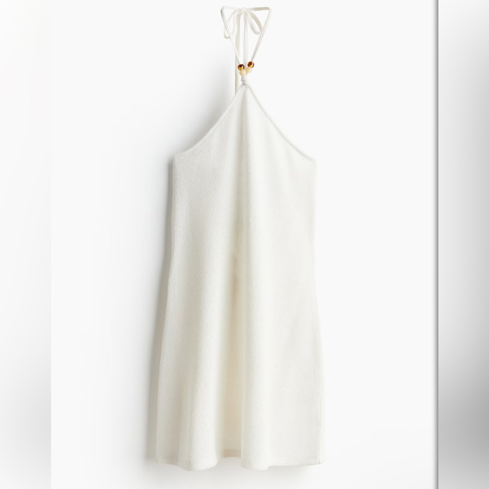NWOT H&M Halterneck Cream Dress